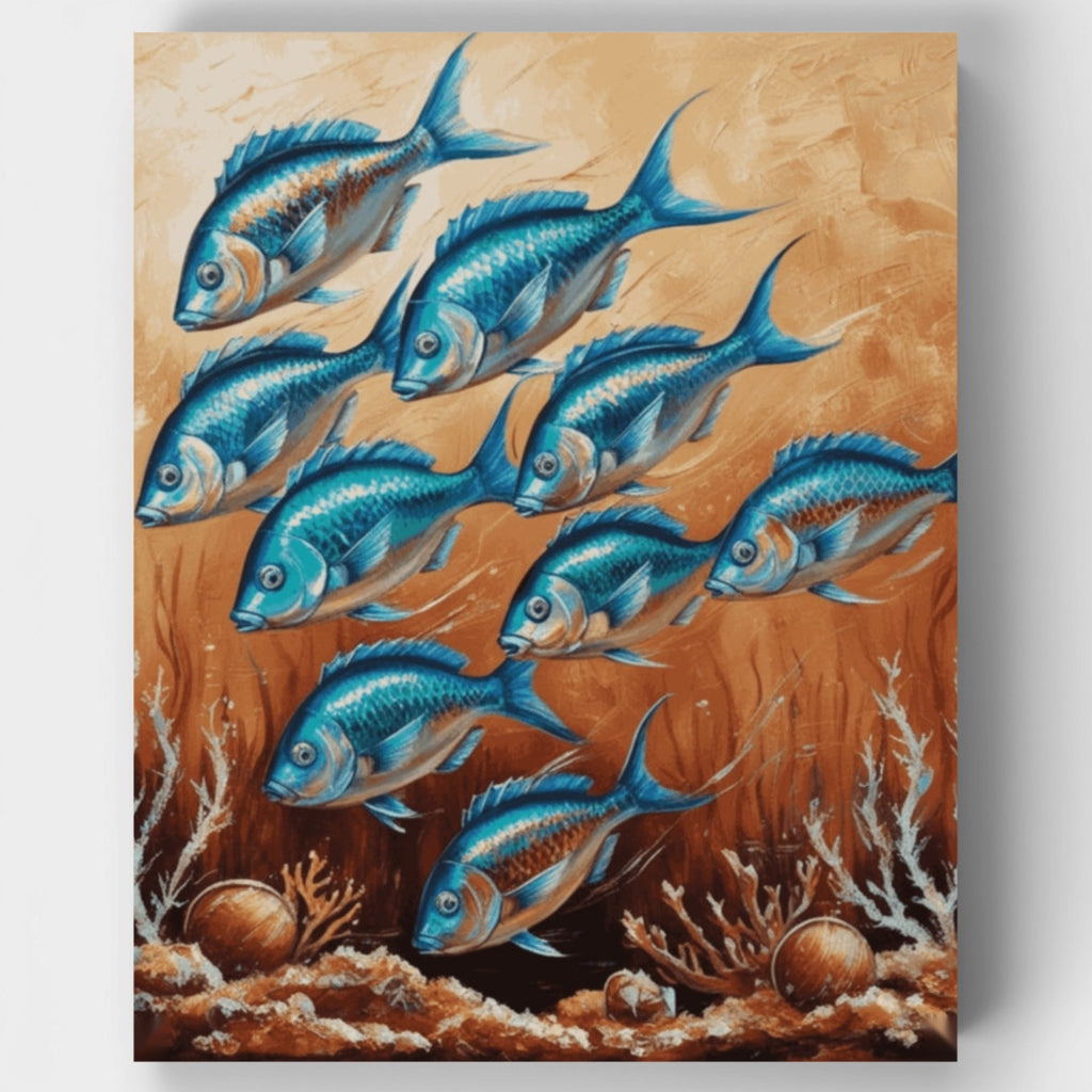 Escena acuática - Kit de pintura por números — Estándar