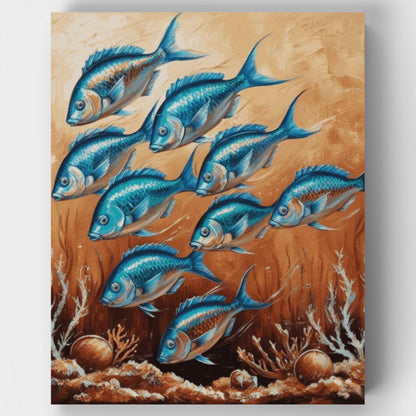Aquatic Scene - Paint by Numbers Kit