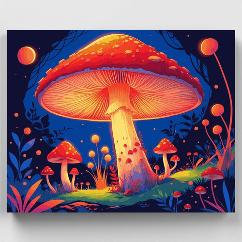 Enchanted Mushroom Forest - Paint by Numbers Kit
