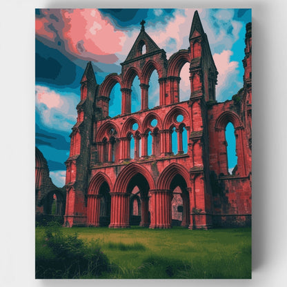 Gothic Abbey Ruins - Paint by Numbers Kit