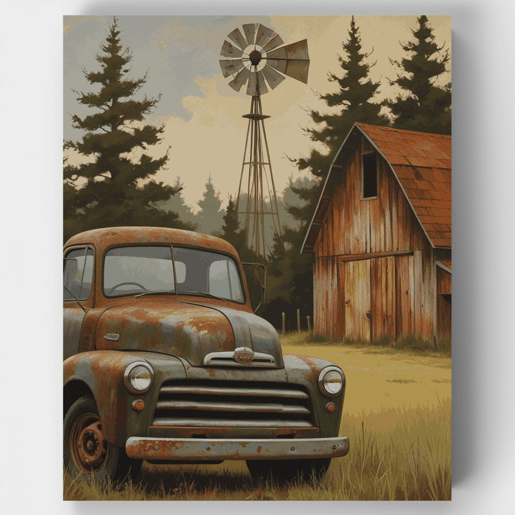 Nostalgia de Granja Rústica - Kit de Pintura por Números — Estándar