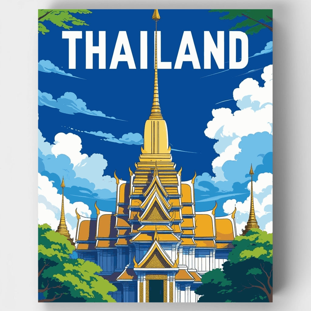 Templo Dorado de Tailandia - Kit de pintura por números — Estándar