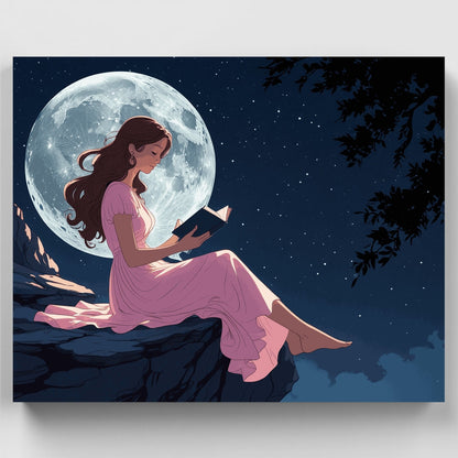 Moonlight Reader - Paint by Numbers Kit
