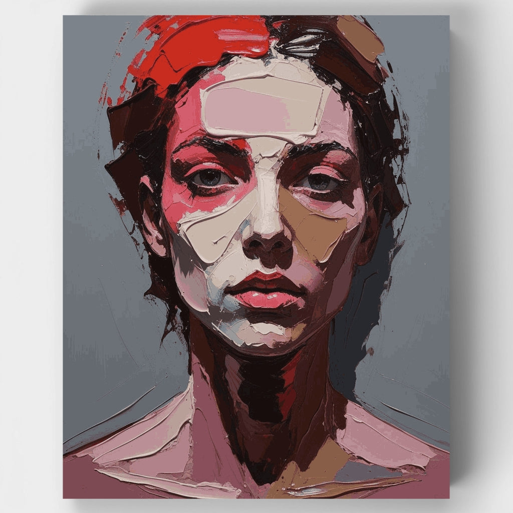 Retrato expresivo en colores llamativos - Kit de pintura por números — Estándar
