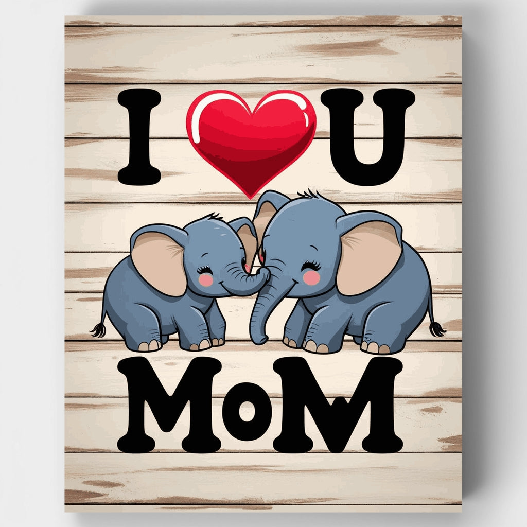 Kit de pintura por números - Te quiero mamá — Estándar