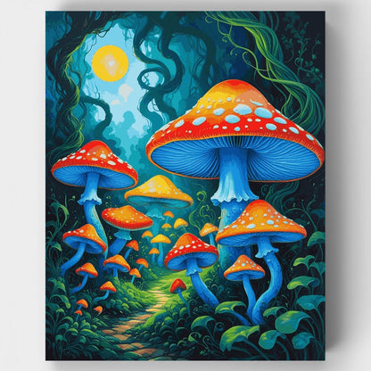 Enchanted Forest Mushrooms - Paint by Numbers Kit