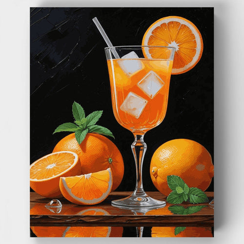 Orange Citrus Cocktail - Paint by Numbers Kit