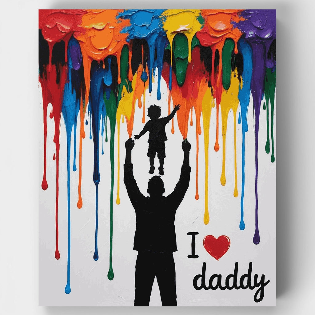 Kit de pintura por números - Amo a papá — Estándar