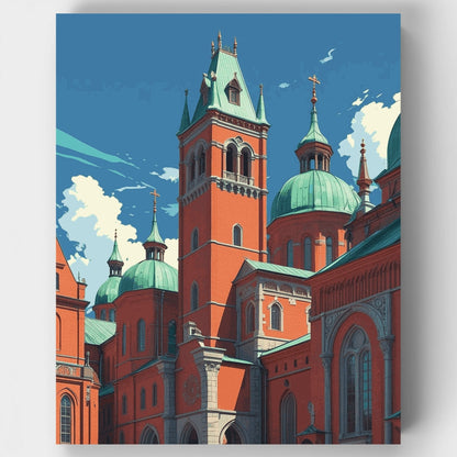 Historic Cathedral Complex - Paint by Numbers Kit