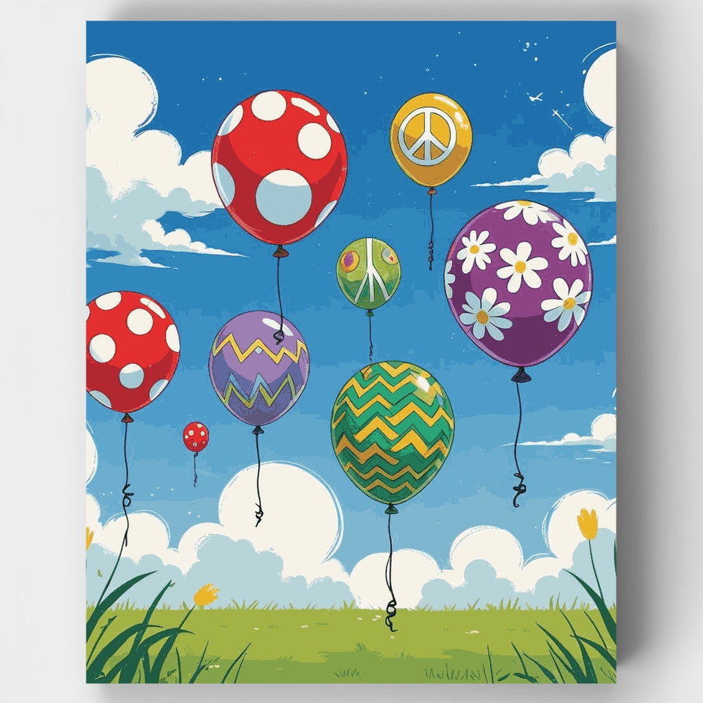 Globos de Paz y Alegría - Kit de Pintura por Números — Estándar