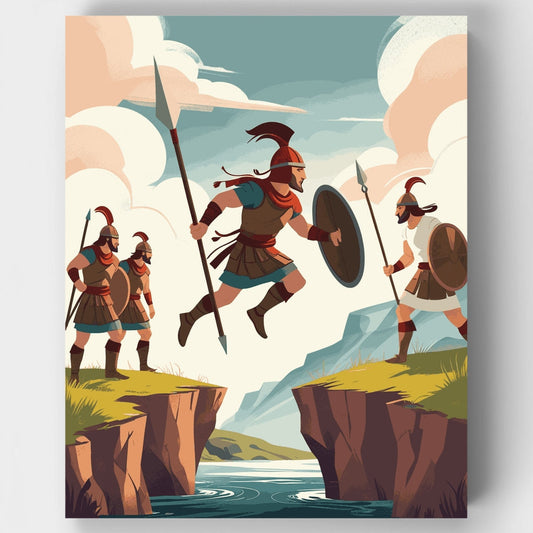 Ancient Warriors Battle - Paint by Numbers Kit
