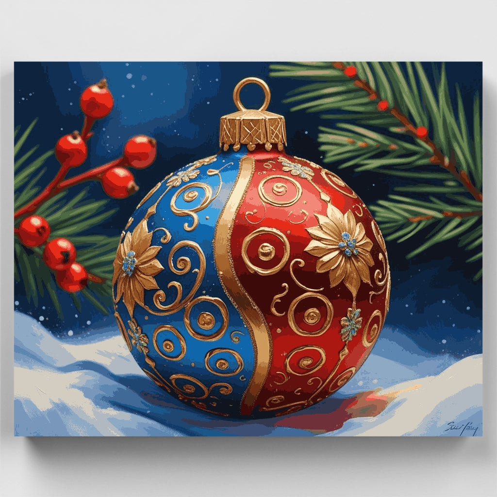 Elegant Christmas Ornament - Paint by Numbers Kit