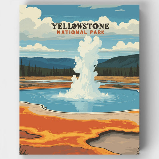 Yellowstone Geyser - Paint by Numbers Kit