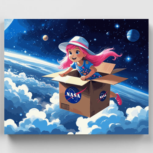 Space Explorer in NASA Box - Paint by Numbers Kit