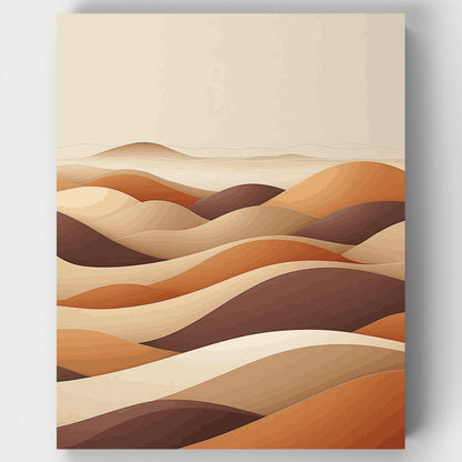 Desert Dunes Abstract Landscape - Paint by Numbers Kit