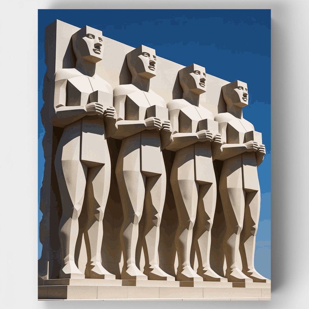 Kit de pintura por números - Monumento de los cuatro antiguos guardianes — Estándar