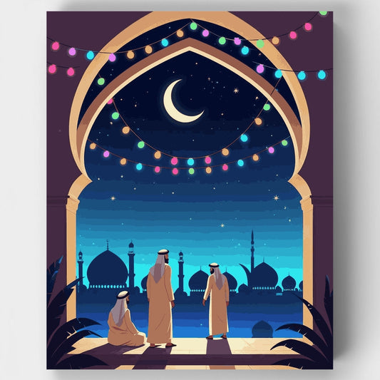 Ramadan Night Celebration - Paint by Numbers Kit