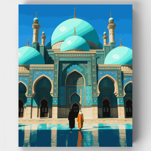 Turquoise Mosque - Paint by Numbers Kit