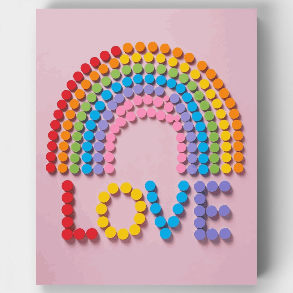 Amor Arcoíris - Kit de pintura por números — Estándar