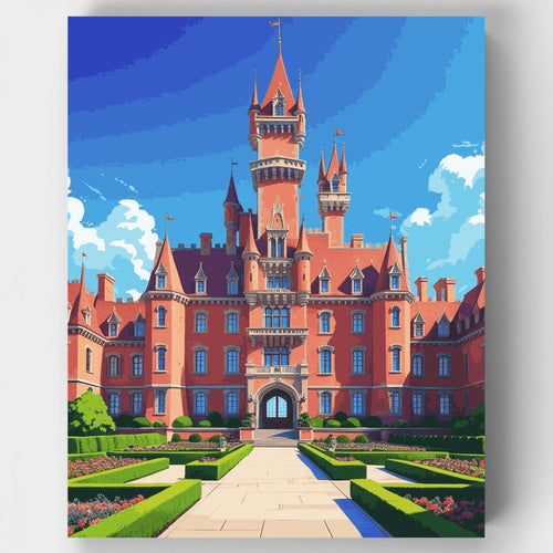 Fairytale Castle with Gardens - Paint by Numbers Kit