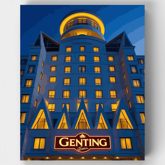 Genting Hotel Evening Lights - Paint by Numbers Kit