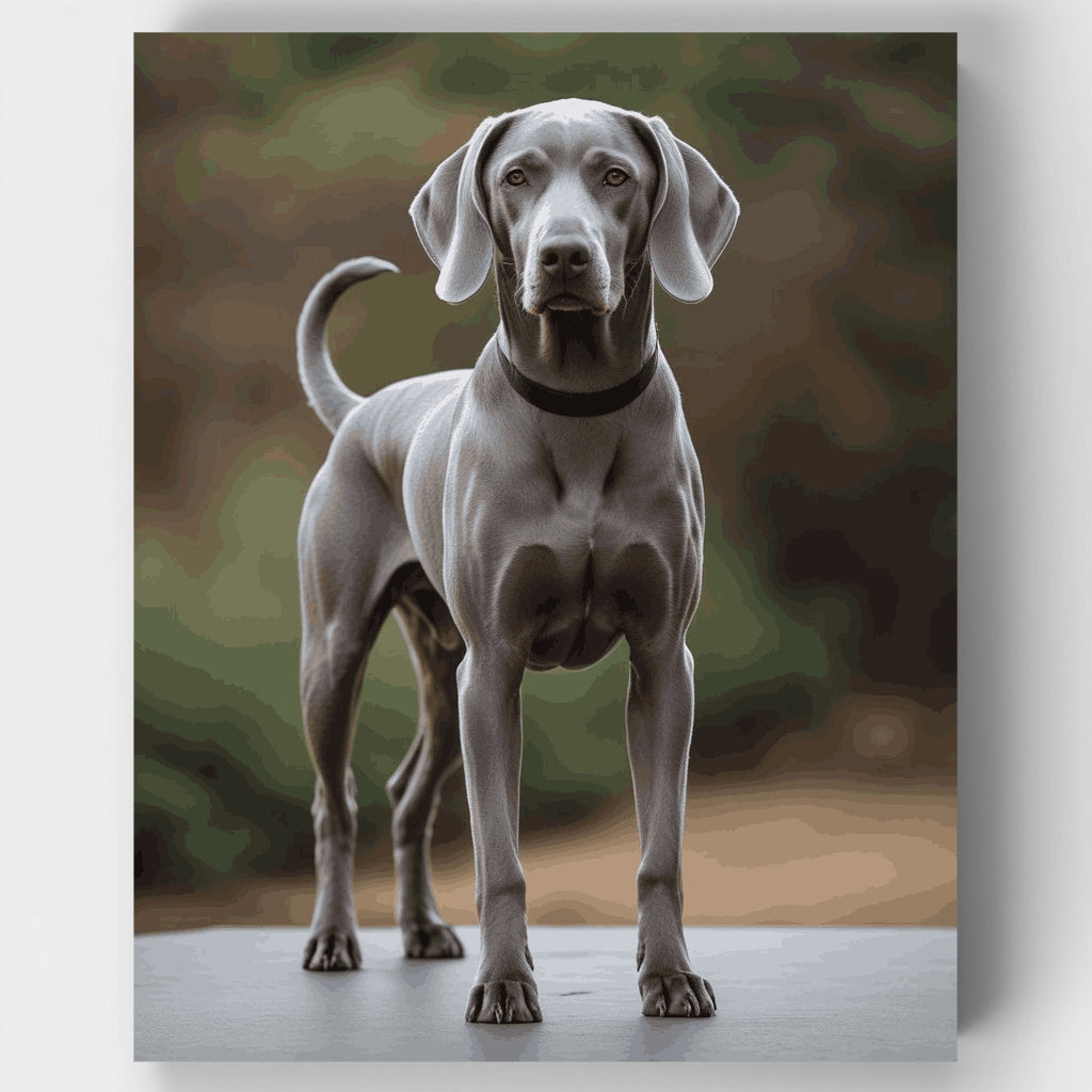 Elegant Weimaraner Dog Portrait - Paint by Numbers Kit