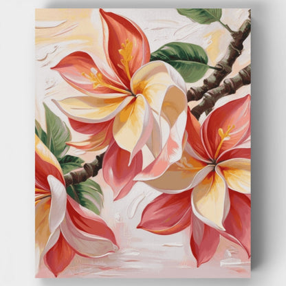 Whimsical Frangipani - Paint by Numbers Kit