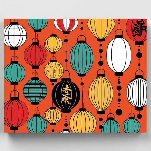 Chinese Lanterns - Paint by Numbers Kit