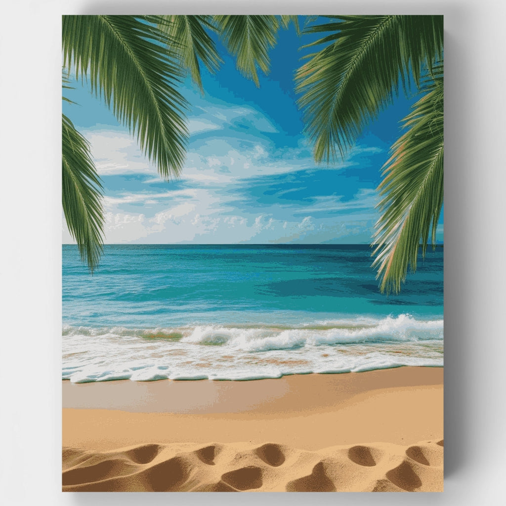 Costa tropical serena - Kit de pintura por números — Estándar