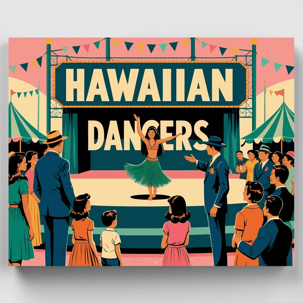 Bailarinas hawaianas - Kit de pintura por números — Estándar