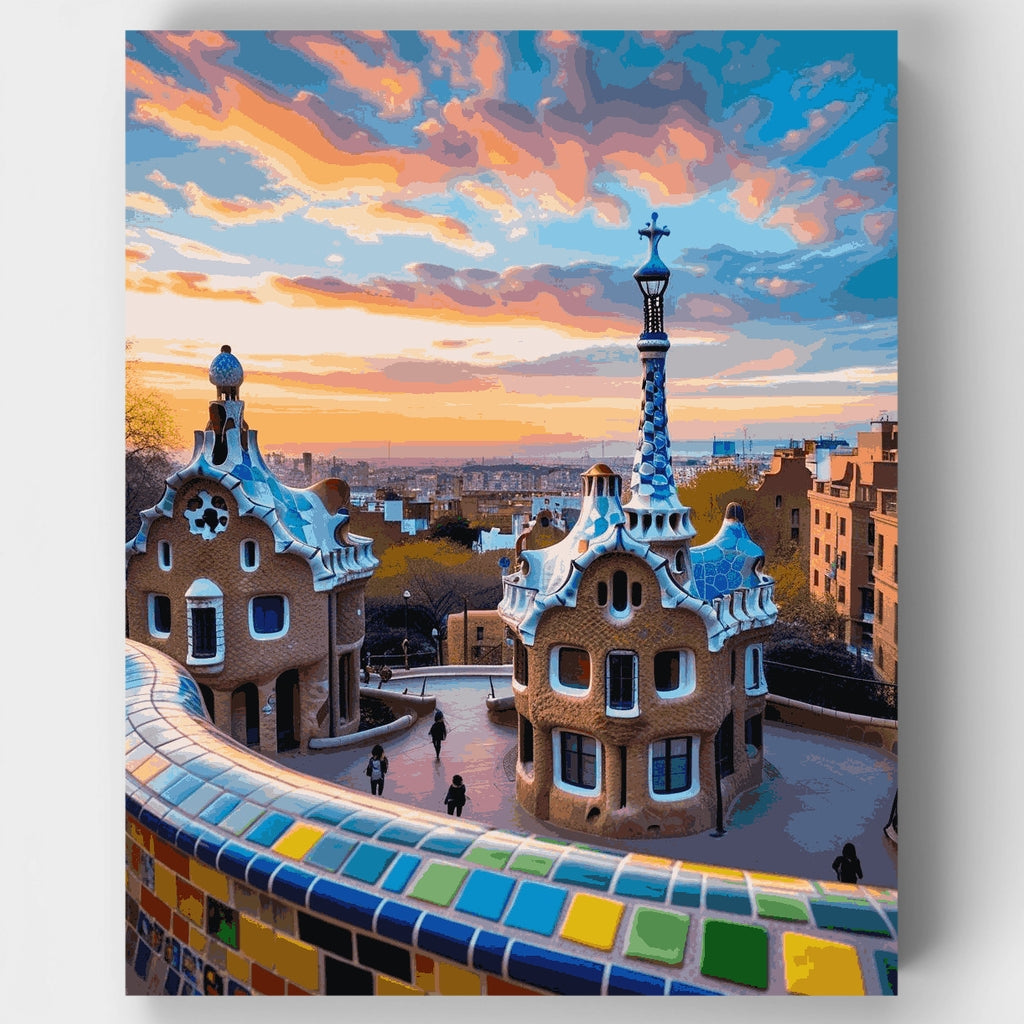 Park Güell Barcelona - Paint by Numbers Kit