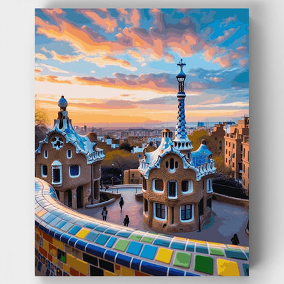 Park Güell Barcelona - Paint by Numbers Kit