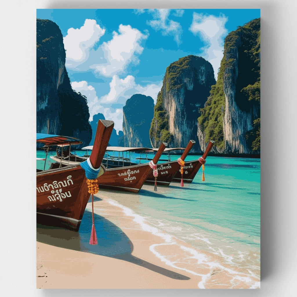 Thai Paradise Beach - Paint by Numbers Kit
