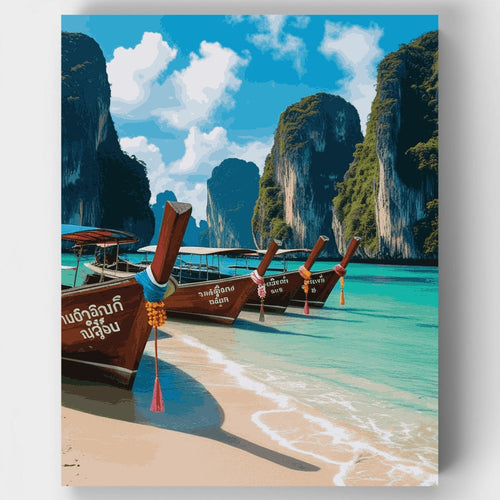Thai Paradise Beach - Paint by Numbers Kit