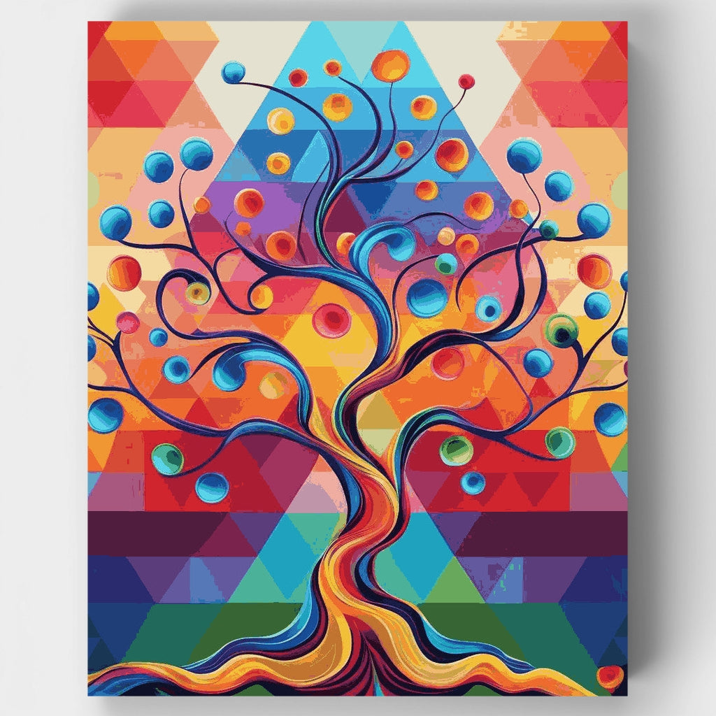Kit de pintura por números: Árbol de la vida vibrante — Estándar