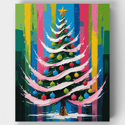Colorful Christmas Tree - Paint by Numbers Kit