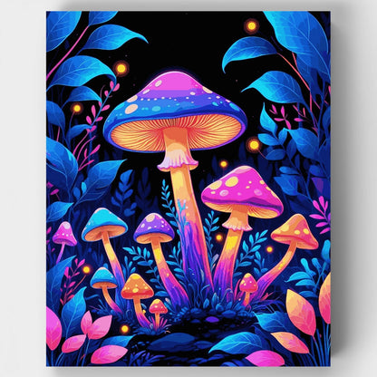 Mystical Mushroom Garden Fantasy - Paint by Numbers Kit