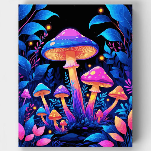 Mystical Mushroom Garden Fantasy - Paint by Numbers Kit