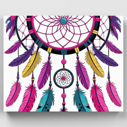 Vibrant Dreamcatcher - Paint by Numbers Kit