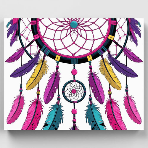 Vibrant Dreamcatcher - Paint by Numbers Kit