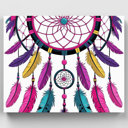 Vibrant Dreamcatcher - Paint by Numbers Kit