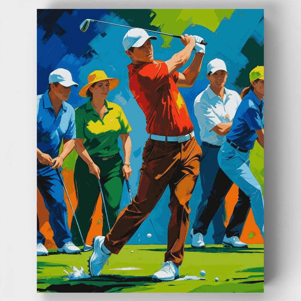 Swing de golf dinámico - Kit de pintura por números — Estándar