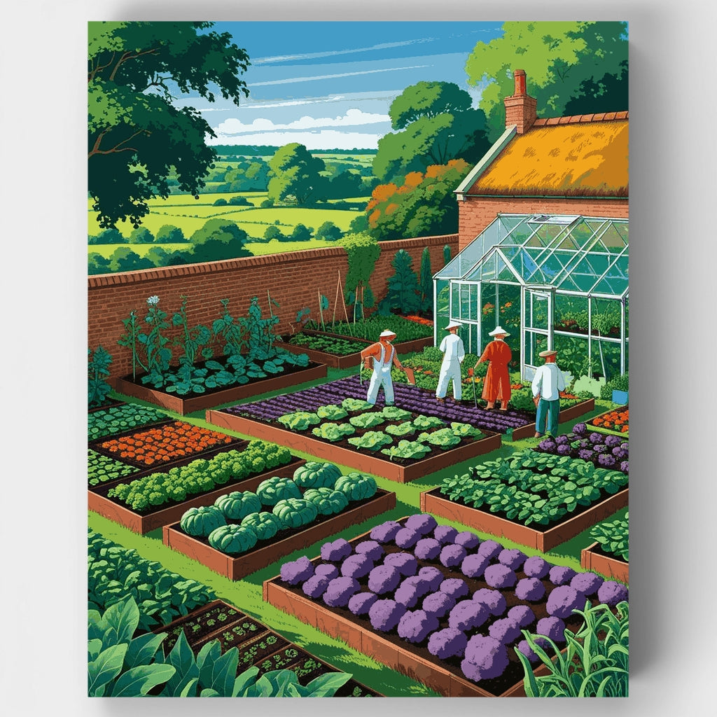 Paraíso del huerto: Kit de pintura por números — Estándar