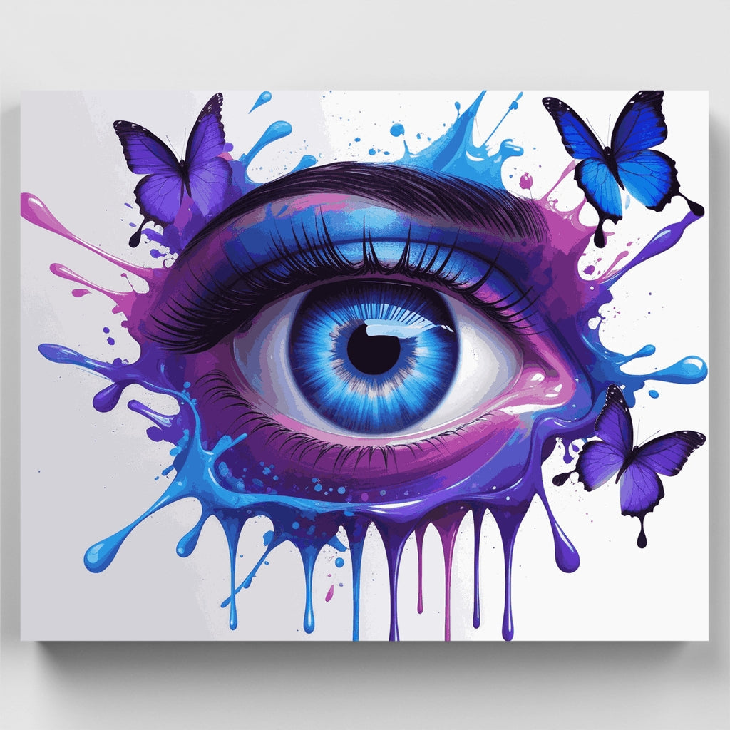 Kit de pintura por números - Ojo de mariposa de fantasía — Estándar