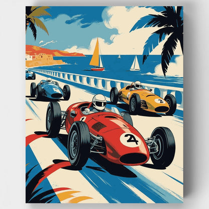 Vintage Monaco Grand Prix - Paint by Numbers Kit