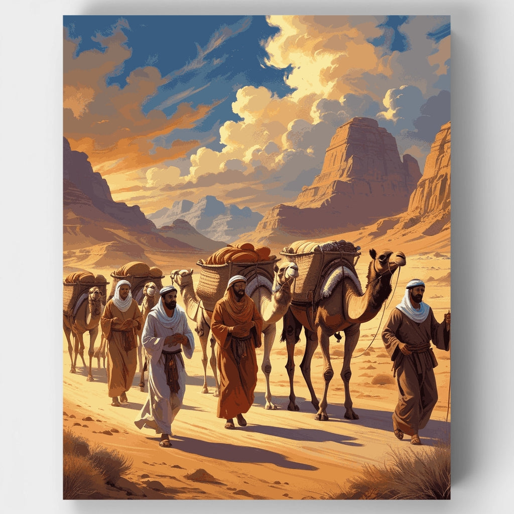 Kit de pintura por números - Viaje en caravana por el desierto — Estándar