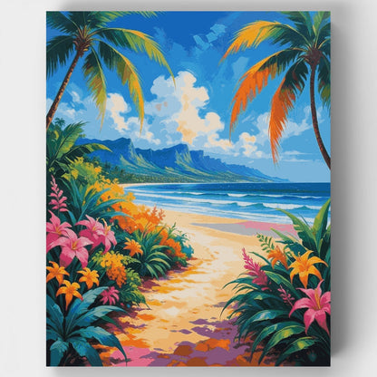 Hawaiian Paradise Cove - Paint by Numbers Kit