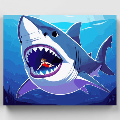 Shark Attack Adventure - Paint by Numbers Kit