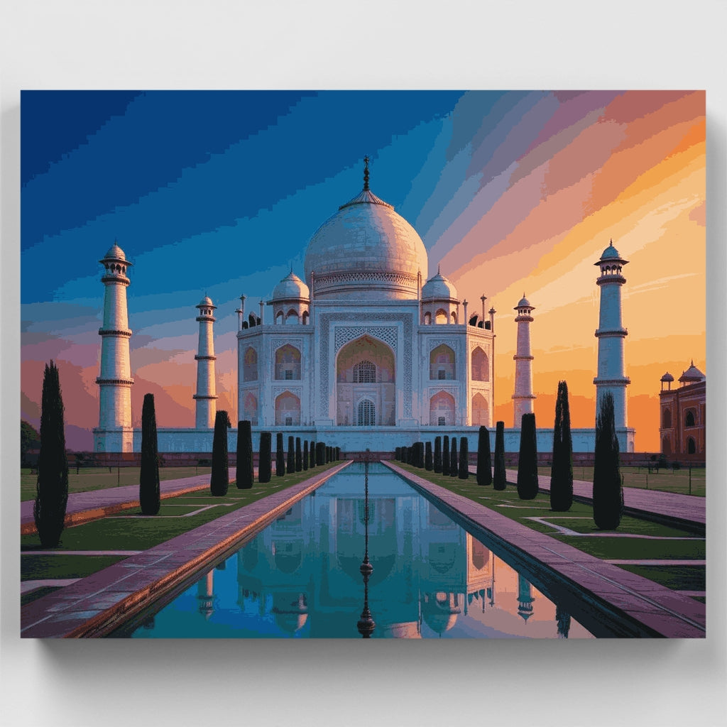 Taj Mahal at Sunset - Paint by Numbers Kit