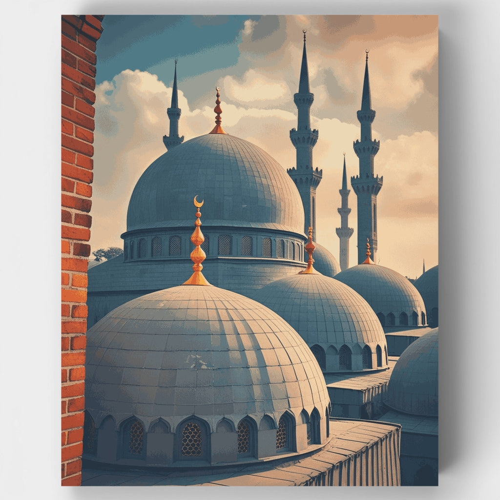 Cúpulas de mezquita islámica - Kit de pintura por números — Estándar